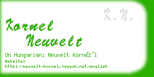 kornel neuvelt business card